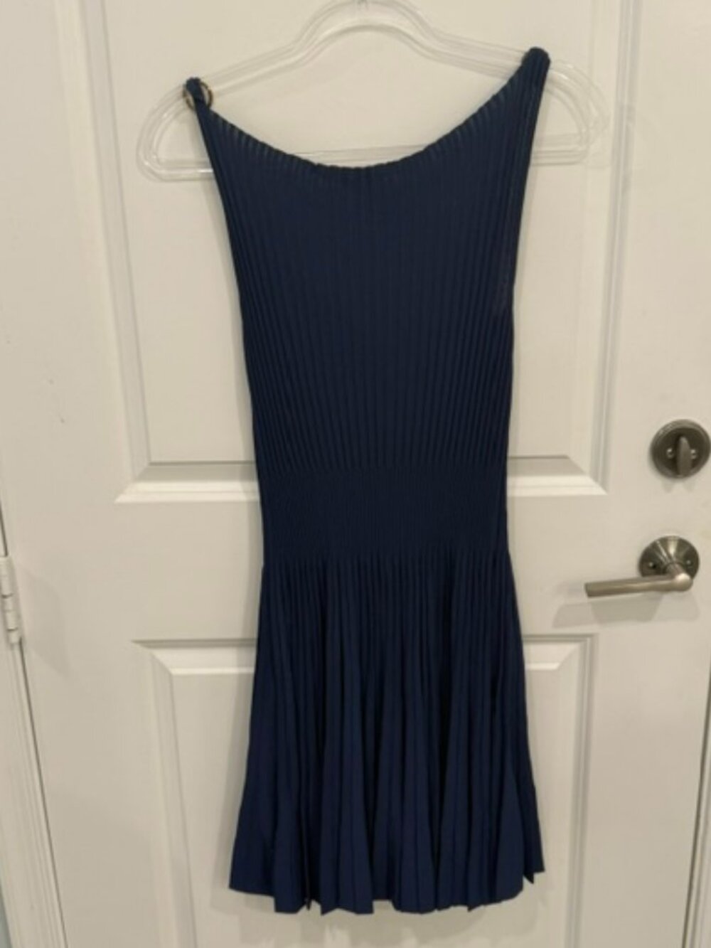 Gucci Navy Blue Mini Dress with Gold Chain Straps - Picture 2 of 7